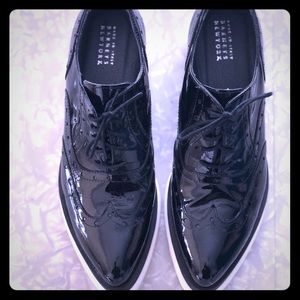 Barneys New York Platform Wingtip Oxfords